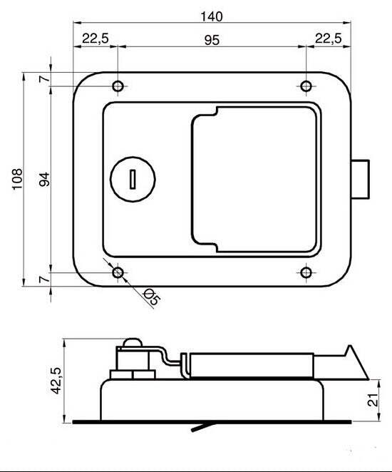 Tool Box Locks With Keys Large Paddle Handle Lock/Latch - Single Piece For Camper Trailers, Caravans, Toolboxes & Motorhomes Caravan Compartment Handle - Foto 5