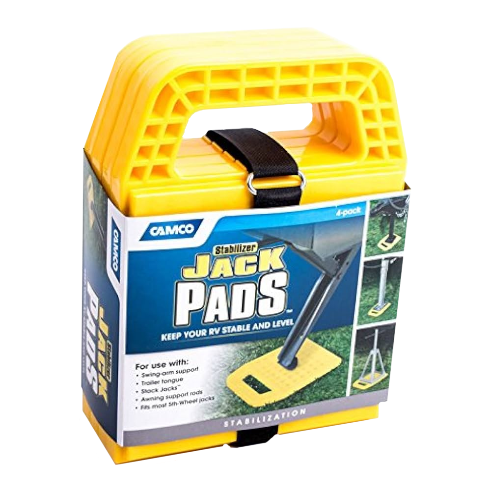 Camco Stabilizer Jack Pads 4 pack For use with Corner Stabilisers