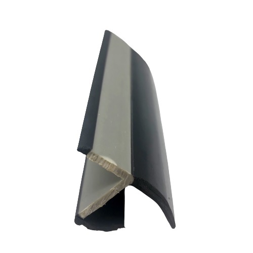 2000mm Rubber 'J' Door Seal Black Rubber /White PVC Trailer