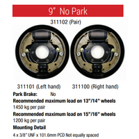 ALKO Hydraulic Backing Plate 9" - RIGHT HAND SIDE 