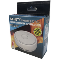 Safety Hush Smoke Alarm Caravan, Trailer 9V Battery