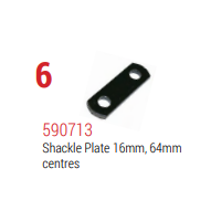 2 X ALKO Genuine Shackle Plate Outback 16mm, 64mm Centres - 590713