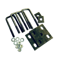 ALKO U Bolt Kit Suits 40mm Sq Axle - U bolts, nuts, washers, axle pads, fish plates 