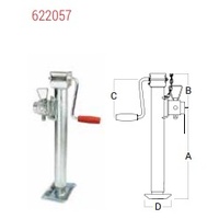 AL‑KO 1300 kg Landing Leg Heavy‑Duty Wind‑Down Stand - Zinc‑Plated