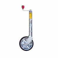 JW200X Jockey Wheel 200mm (8") solids Tyre,  No Clamp, Zinc