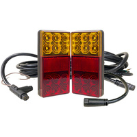 Whitevision 120 Series Left & Right Hand LED Combo Trailer Lamp Kit - Stop / Tail / Indicator / License Plate (7.1x1.7m)