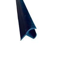 3 X 2500mm Rubber 'J' Door Seal - Black Rubber /Black PVC - Trailer, Caravan