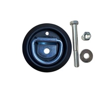 10 X Lashing D Ring, Round Plastic Base, Tie Down Point Anchor with 3" Bolts