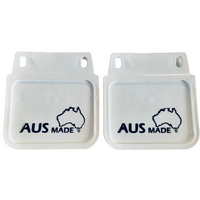 Mudflap Plastic 230mm x 218mm PAIR - WHITE