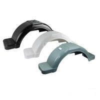 Mudguard Round Plastic with Step 13" 
