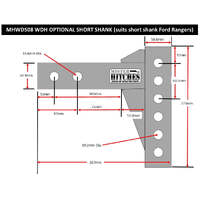 Mister Hitches WDS Drop Shank Suits Short Shank Ford Ranger