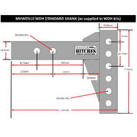 Mister Hitches Standard Drop Shank For Weight Distribution System