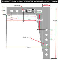 Mister Hitches Extra Long Drop Shank Suit Weight Distribution Systems