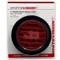 Whitevision 400 Series LED Red Lens Stop/Tail Lamp with Grommet (Blister)