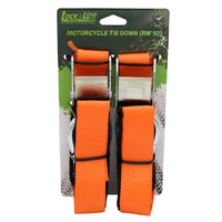 Lock & Load Transport Pair of Orange Motorcycle Tie Down Straps