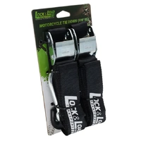 Lock & Load Transport Pair of Black Motorcycle Tie Down Straps - RW95 BLACK