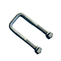 2 x U Bolt Square 40mm x 5.5" Galvanised