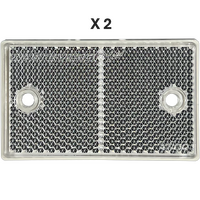 Whitevision 2 x WR6 Series Clear Reflector White Base 75mm x 46mm Screw Mount