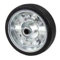 8" Jockey Wheel Replacement, Spare Rubber Wheel, Steel Centre - Trailer, Boat